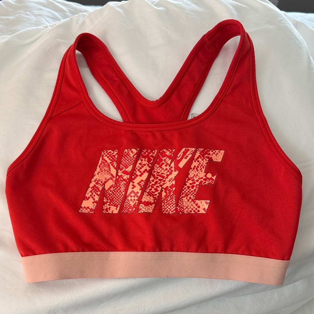 Nike Red and Pink Sports Bra